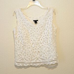Ann Carson | White lace  top medium